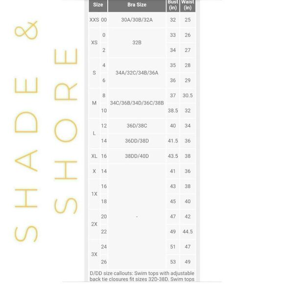 Shade & Shore Bandeau Bikini Top 32D - Picture 3 of 3